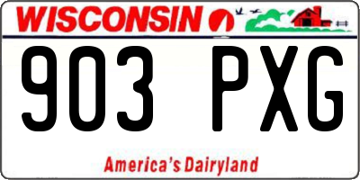 WI license plate 903PXG