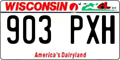 WI license plate 903PXH