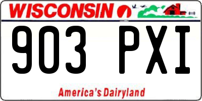 WI license plate 903PXI