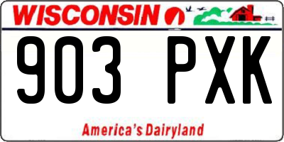 WI license plate 903PXK