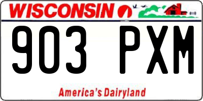 WI license plate 903PXM