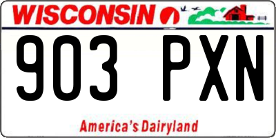 WI license plate 903PXN