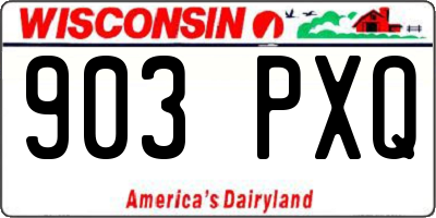 WI license plate 903PXQ