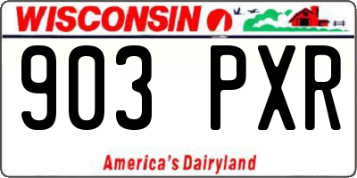 WI license plate 903PXR