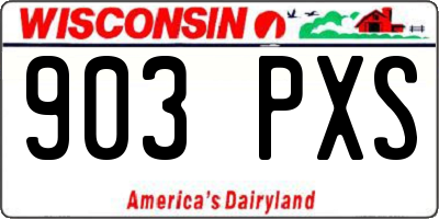 WI license plate 903PXS