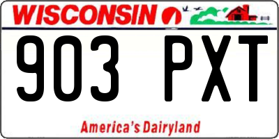 WI license plate 903PXT