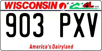 WI license plate 903PXV