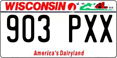 WI license plate 903PXX