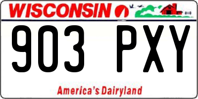 WI license plate 903PXY