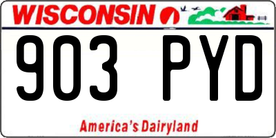 WI license plate 903PYD