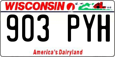 WI license plate 903PYH