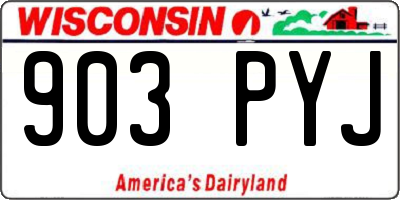 WI license plate 903PYJ