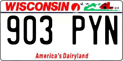 WI license plate 903PYN