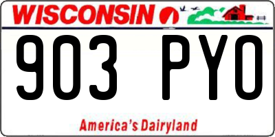 WI license plate 903PYO