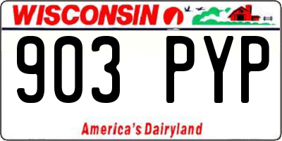 WI license plate 903PYP