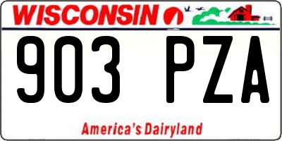 WI license plate 903PZA