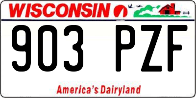 WI license plate 903PZF