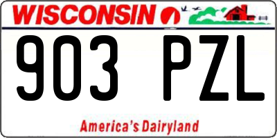 WI license plate 903PZL