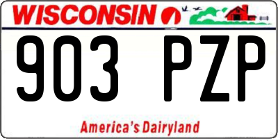 WI license plate 903PZP