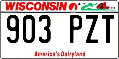 WI license plate 903PZT