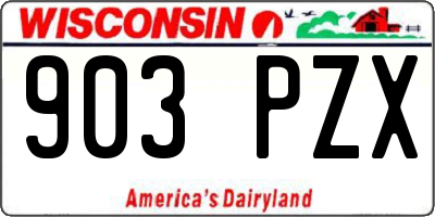 WI license plate 903PZX