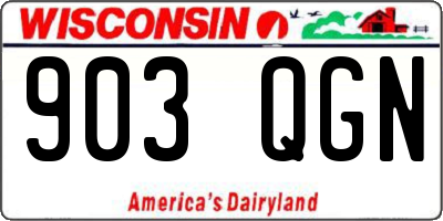 WI license plate 903QGN
