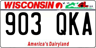WI license plate 903QKA