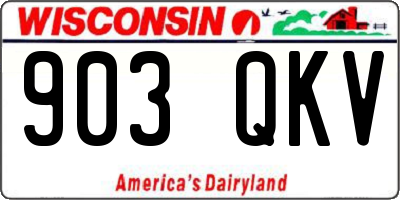 WI license plate 903QKV
