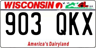 WI license plate 903QKX