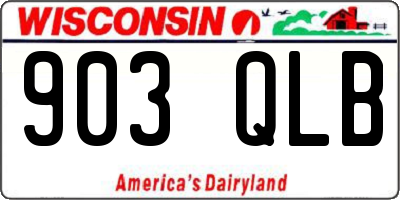 WI license plate 903QLB