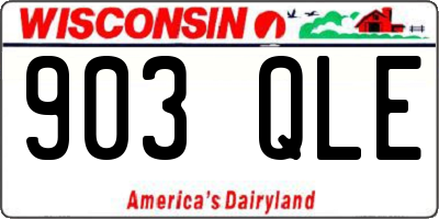 WI license plate 903QLE