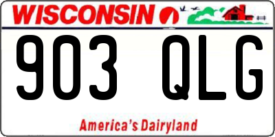 WI license plate 903QLG