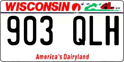 WI license plate 903QLH