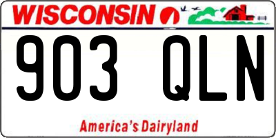 WI license plate 903QLN