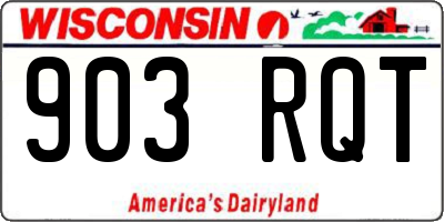 WI license plate 903RQT