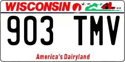 WI license plate 903TMV