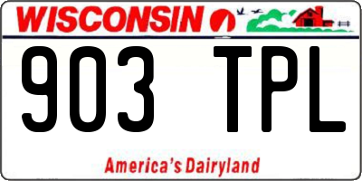WI license plate 903TPL