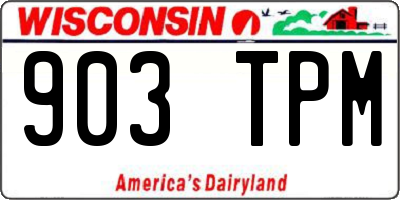 WI license plate 903TPM