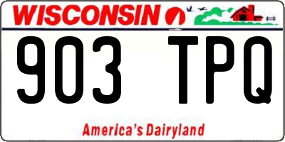 WI license plate 903TPQ