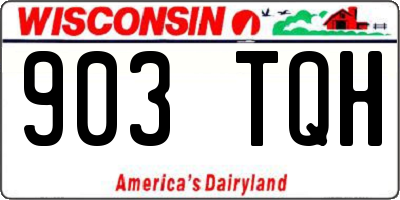 WI license plate 903TQH