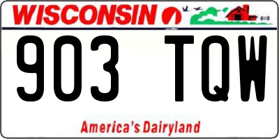 WI license plate 903TQW