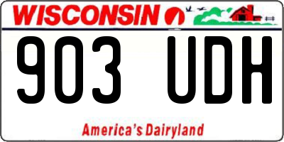 WI license plate 903UDH