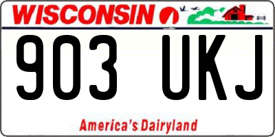 WI license plate 903UKJ
