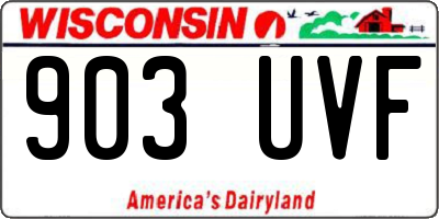WI license plate 903UVF