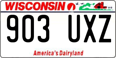 WI license plate 903UXZ