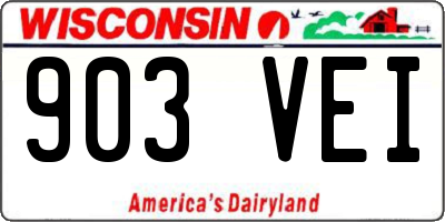 WI license plate 903VEI