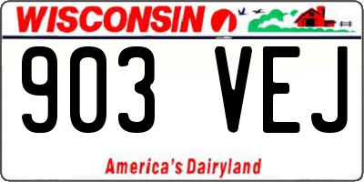 WI license plate 903VEJ