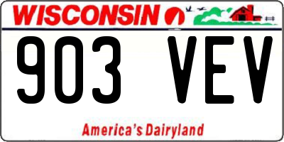 WI license plate 903VEV