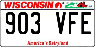 WI license plate 903VFE