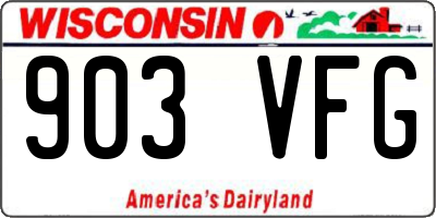 WI license plate 903VFG